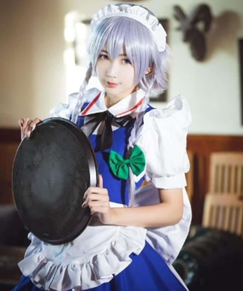 十六夜咲夜 コスプレ 衣装 L ウィッグ Amazon.co.jp: [XIN XIN] 十六夜咲夜 コスプレ衣装/(ウィッグ 靴