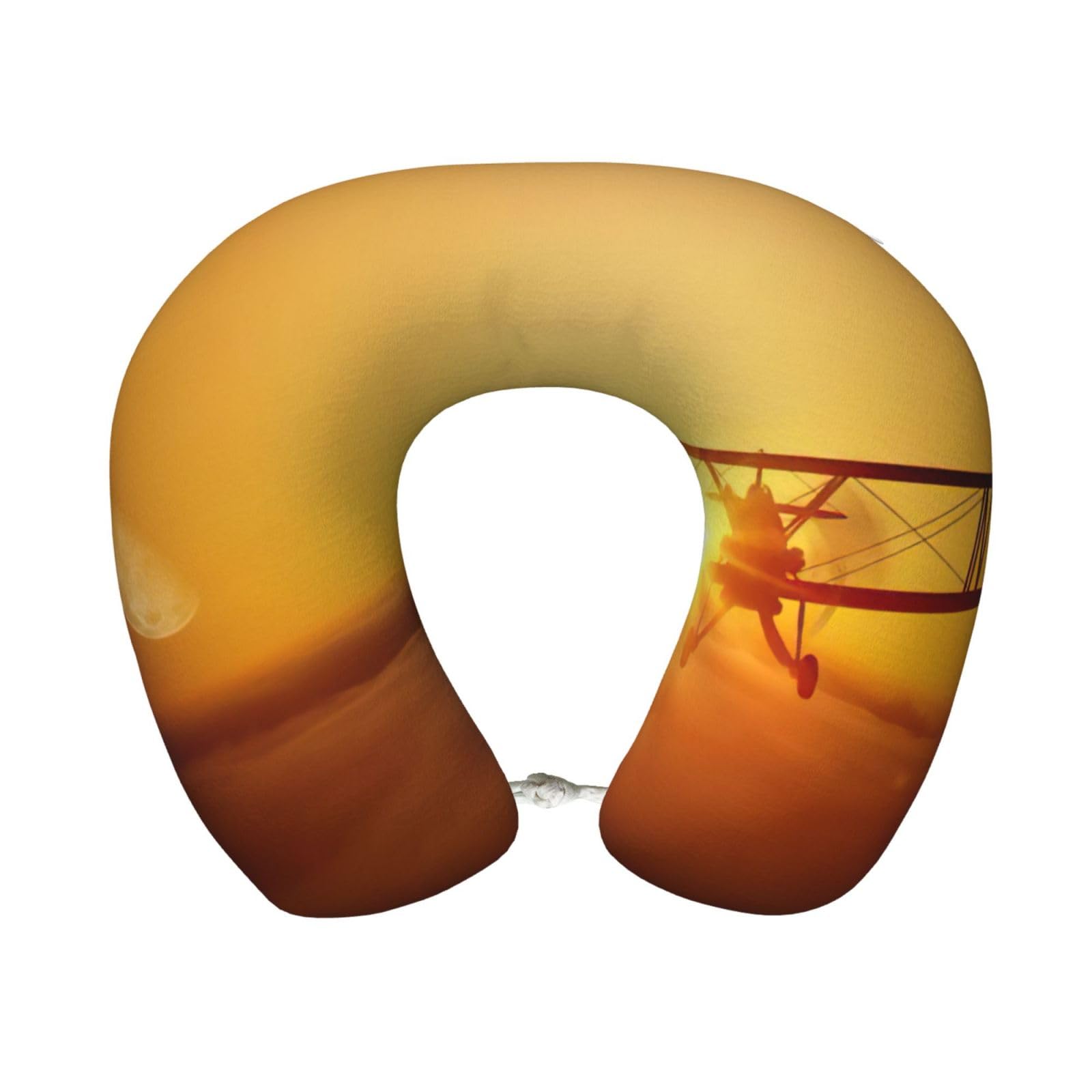 yagDAA Aircraft Plane At Sunset Print U-Shape Travel Neck Pillows Memory Foam Neck Pillow For Airplane Car Office Sleeping Rest