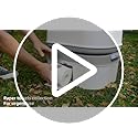 YITAHOME Portable Toilet 6.34 Gallon Camping Porta Potty with Paper and Detergent Collection, Leak-Proof Outdoor RV Porta Potty with Level Indicator, Rotating Spout, for Boating, Hiking, Trips, White