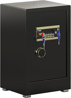 Medium Firoof & Waterproof Electronic Digital Cabinet with Double Key Lock and Password Keypad, Suitable for Home, Office & Hotel, for St Jewelry, Passports etc.