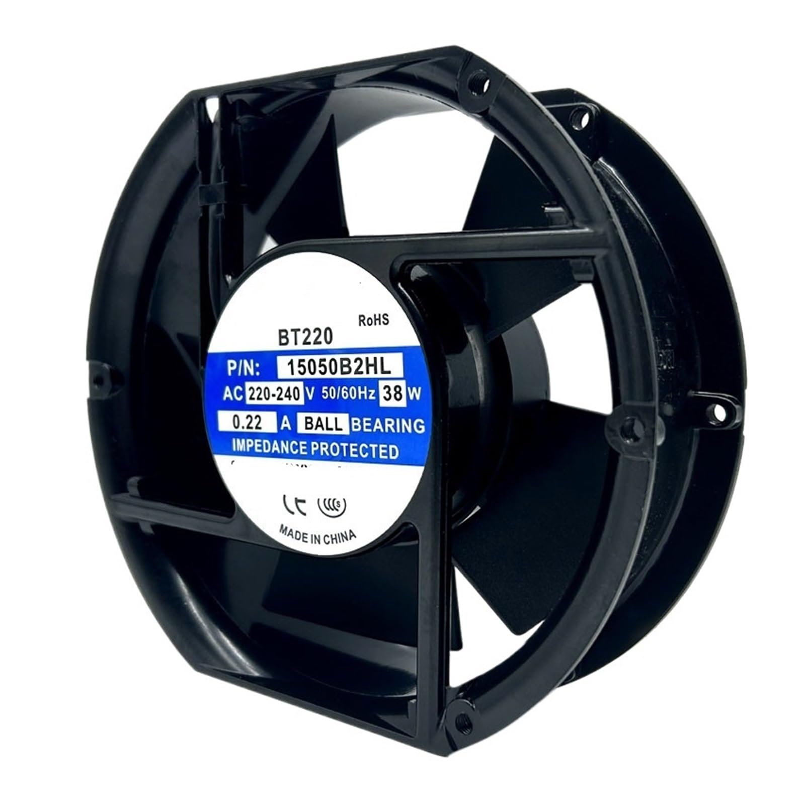 YMUGUEGH 15050B2HL AC 220-240 0.22A 172x150x51mm Server Cooling Fan