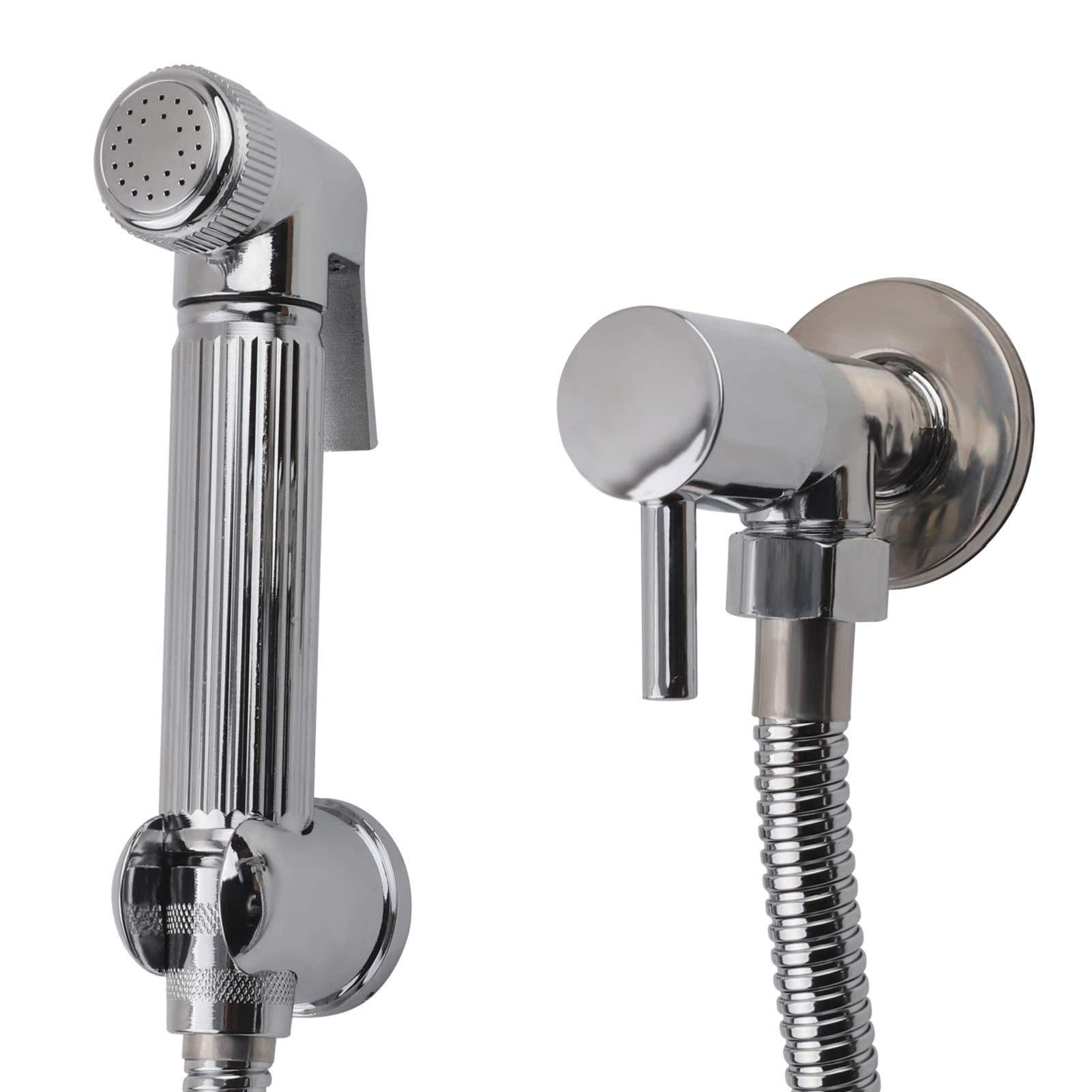 Yorking Chrome Bidet Douche Spray Bathroom Shataff Shower Toilet Brass Kit Head Hose And Bracket Holder