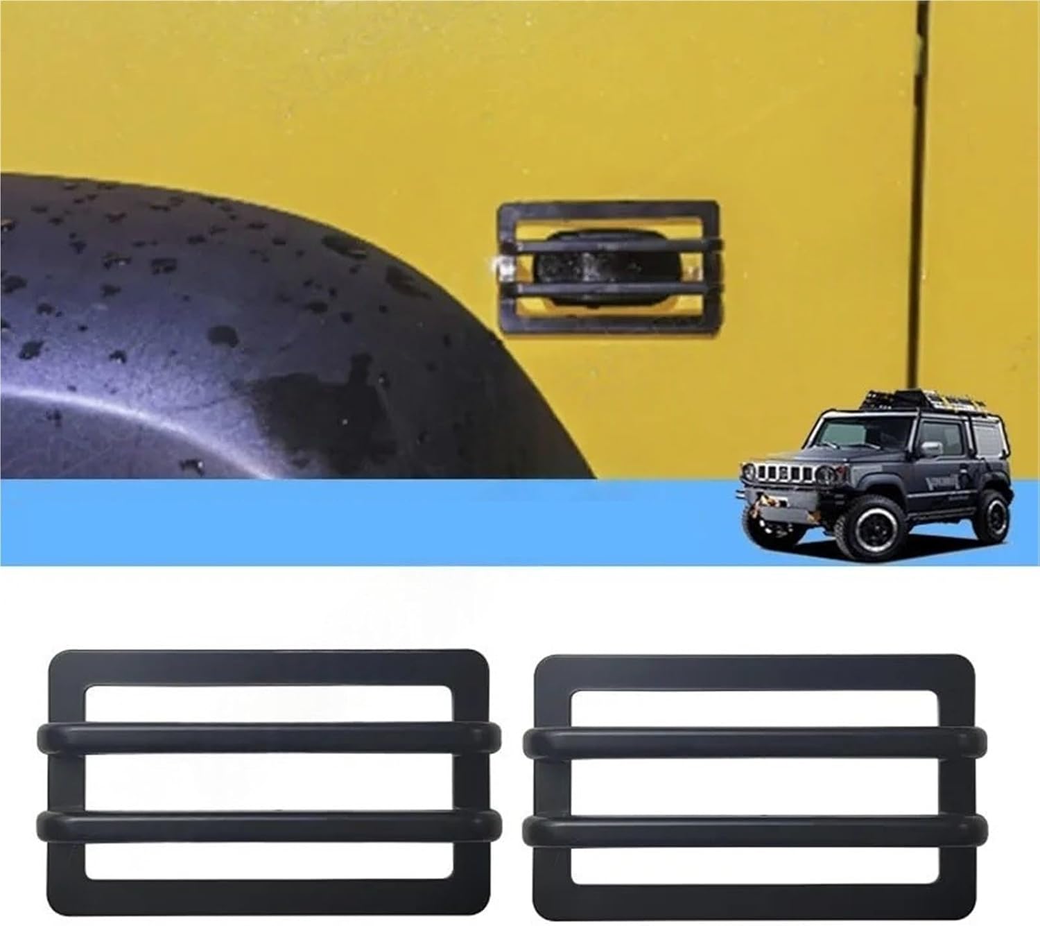 Jimny Exterior Accessories Side Fender Turn Signal Light Lamp Cover Side Marker Lamp Trim Compatible For Suzuki Jimny JB64 JC74 JB74 2019+(Matte Black)