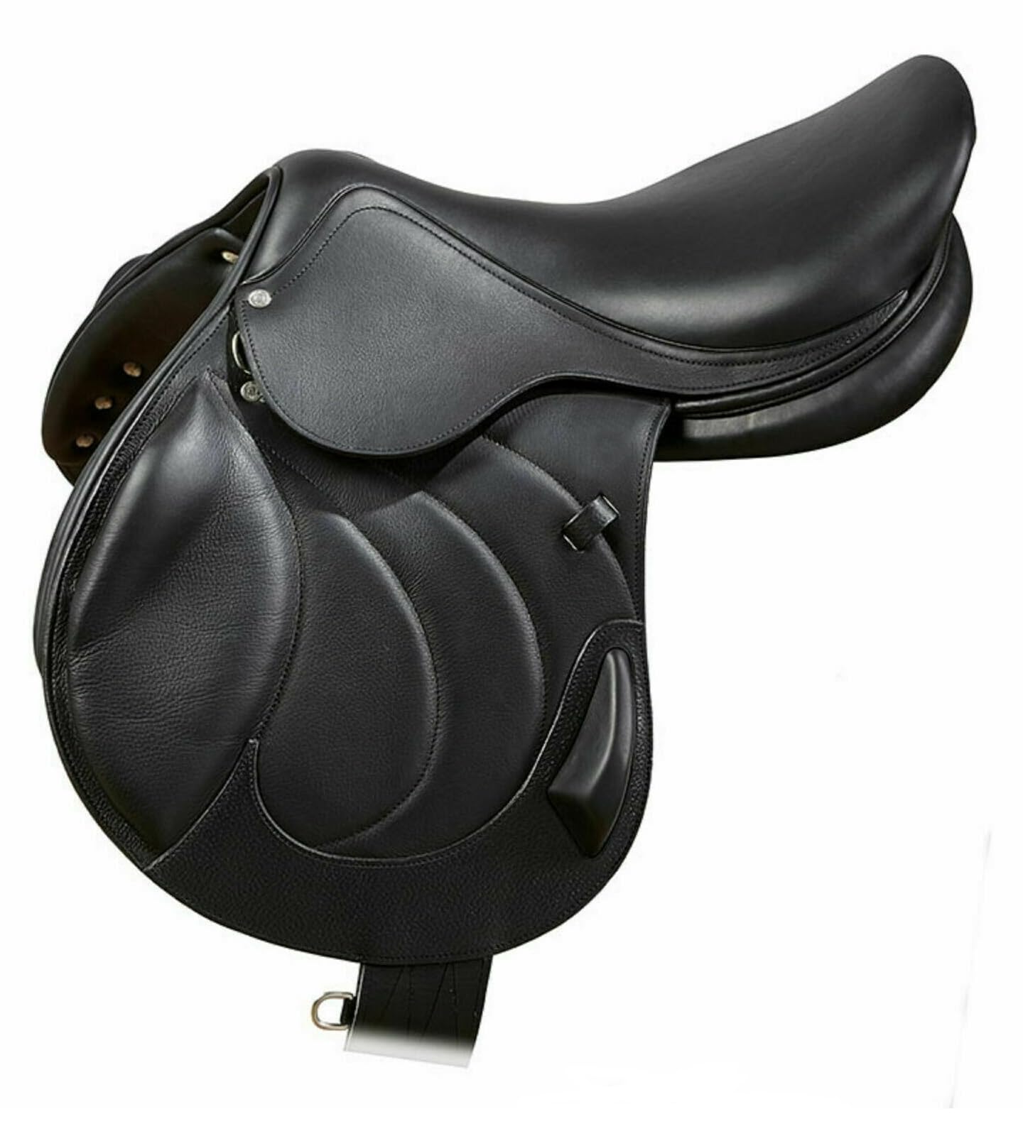 Sella per cavallo inglese Set di finimenti per cavalli da equitazione in pelle per tutti gli usi ST-ELS-012 (Sedile da 17 pollici)