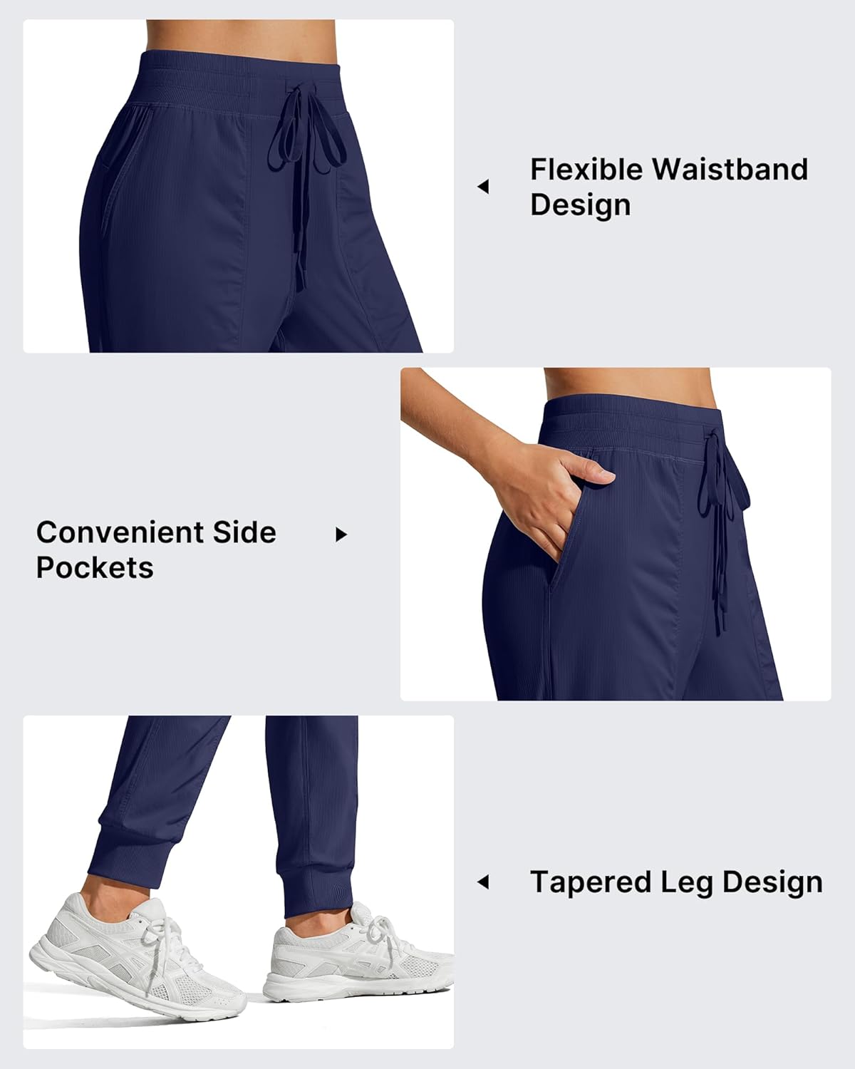 G4Free Women's Joggers with Pockets Lightweight Track Pants Drawstring Workout Casual Pants Athletic Travel - Image 4