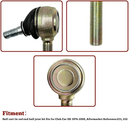 Miniatura 4 de Kit de extremo de barra de acoplamiento para automóvil DS 1976-2008 de gasolina y carrito de golf eléctrico para la mano izquierda y derecha #