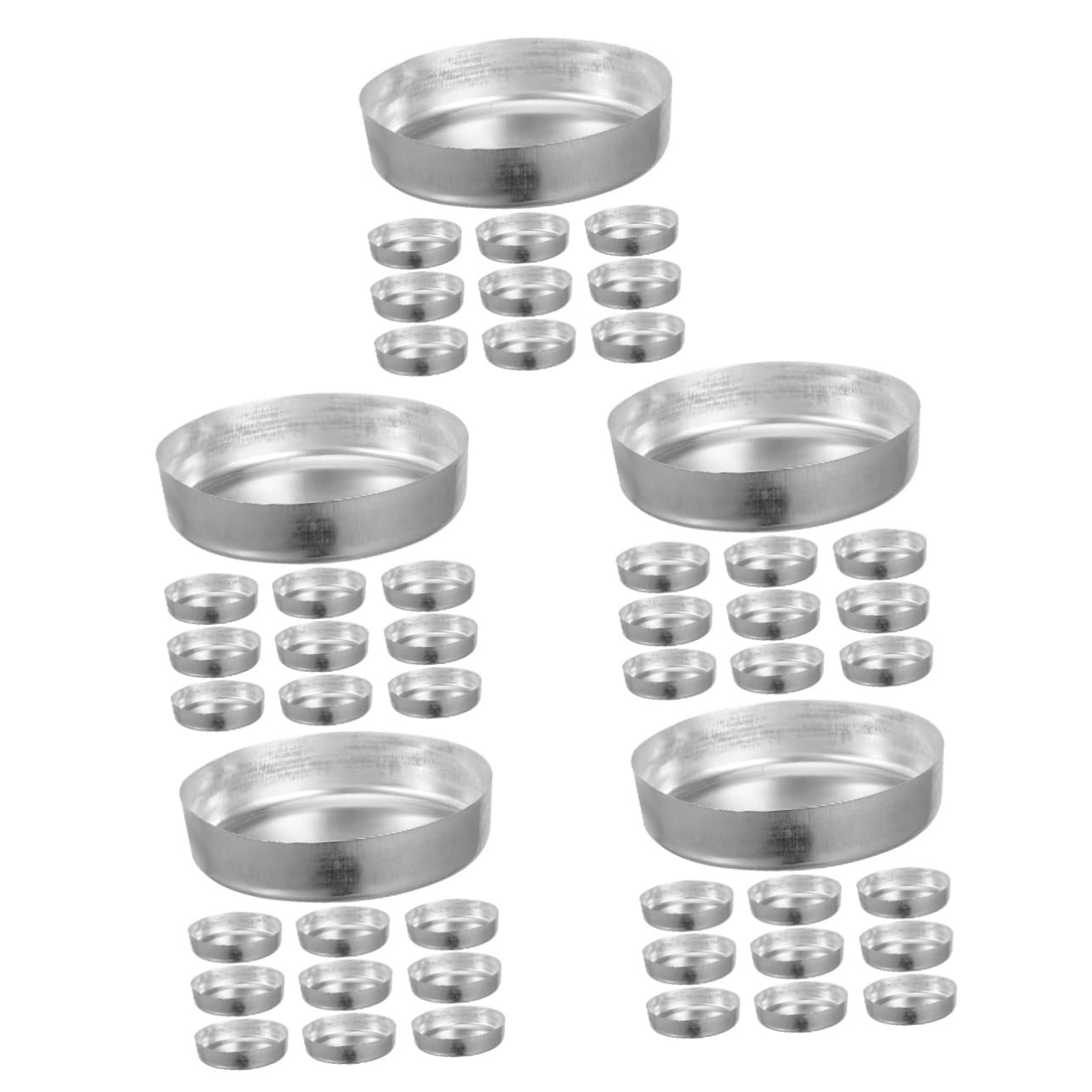 Ciieeo 5 Sätze Wiegeschale Messung Wiegen Proben Tabletts Pulver Für Boote Laborausrüstung Waagschalen Wiegeplatte Wägeschalen Musterplatten Silver Aluminium 10 Stück * 5