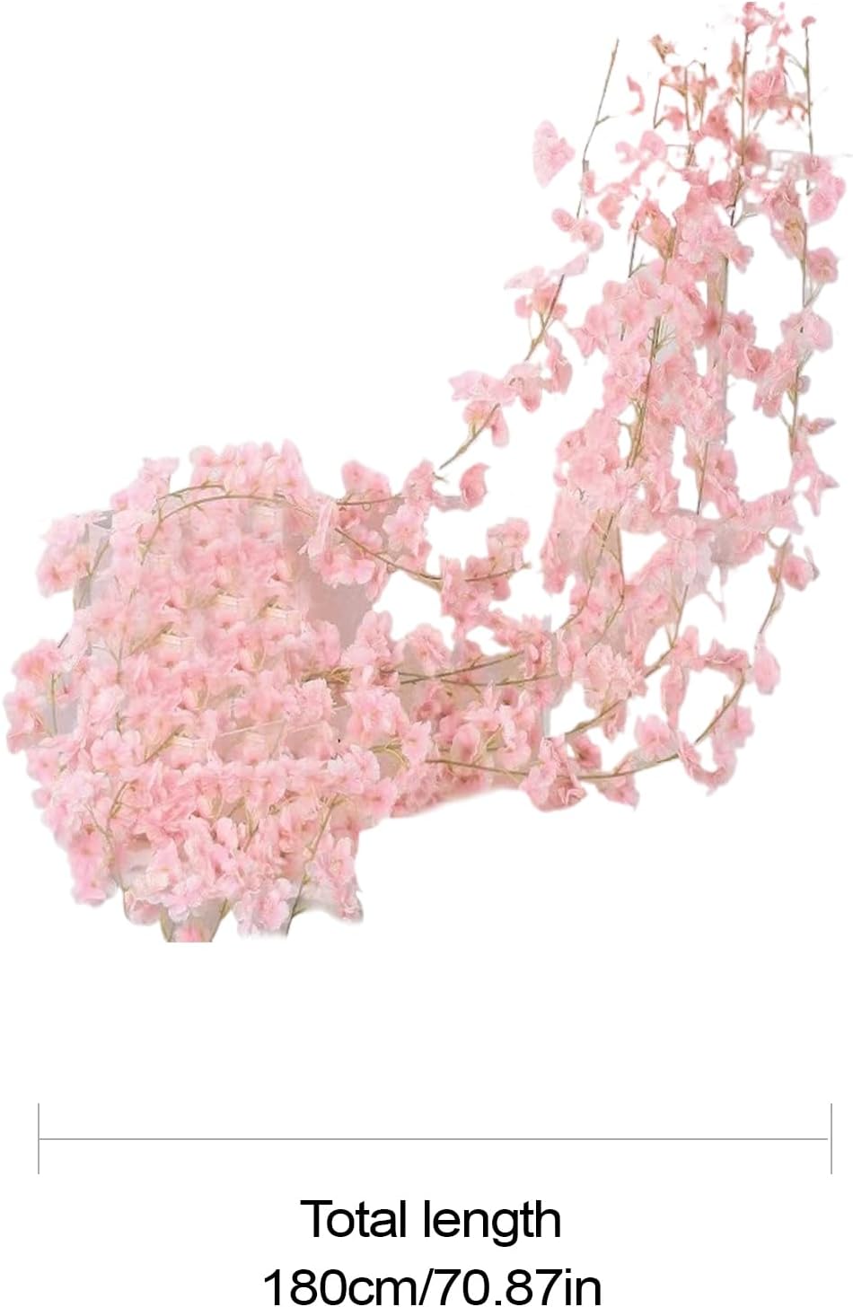 Artificial Flower Garland Vines | Faux Cherry Flower String,Faux Plants Garland Decoration for Garden Bedroom Wedding Party Arch Events