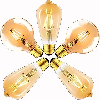CAMORF LED glühbirnen E27 Kein Flackern ST64 LED Warmweiss Edison Vintage Glühbirne,CRI 90+ E27 Retro led Filament Birne,G...
