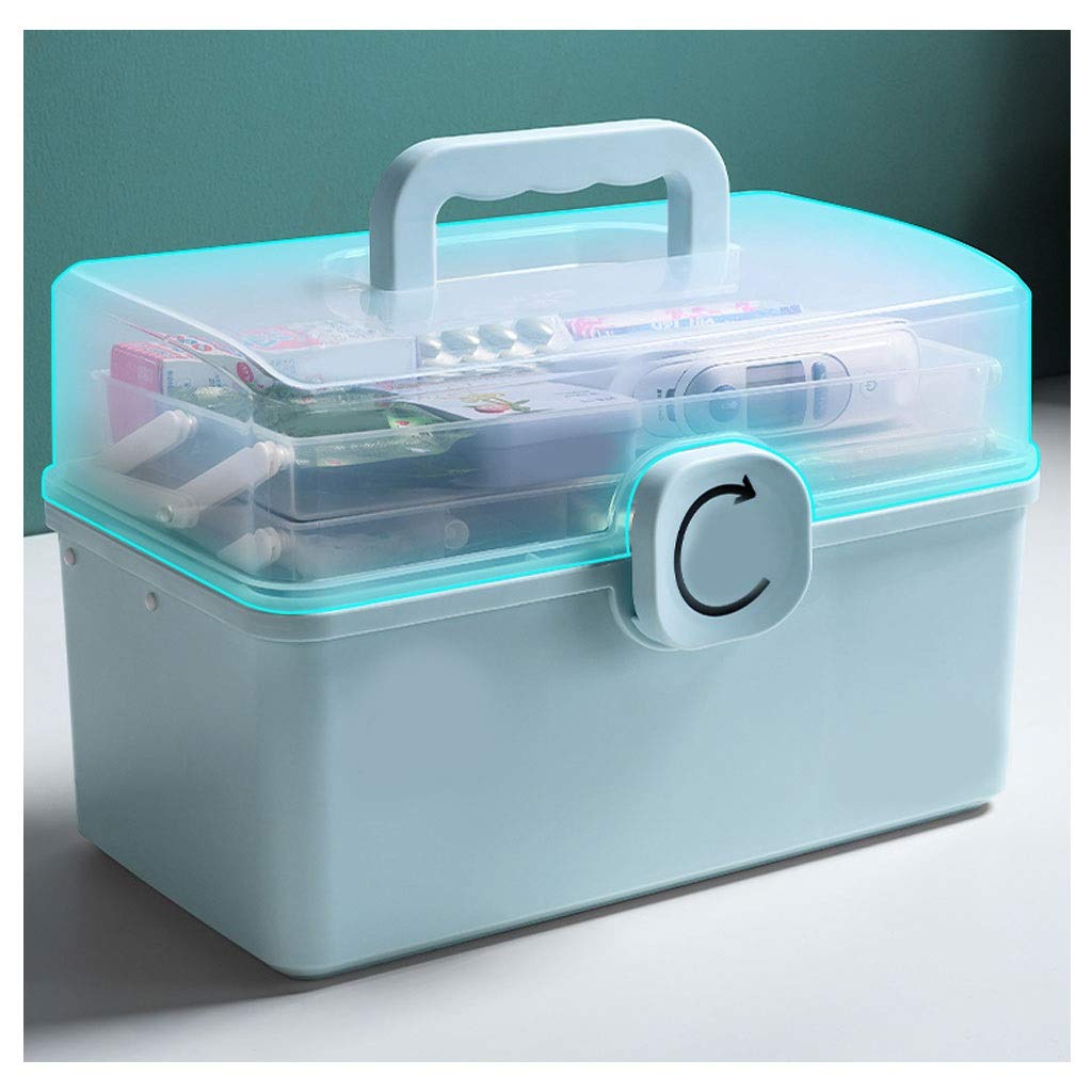 MRKU Coffret de Premiers Secours Familial Portable, Armoire à Pharmacie, Organisateur de Trousse de Premiers Secours, Outil Multifonctionnel Transparent