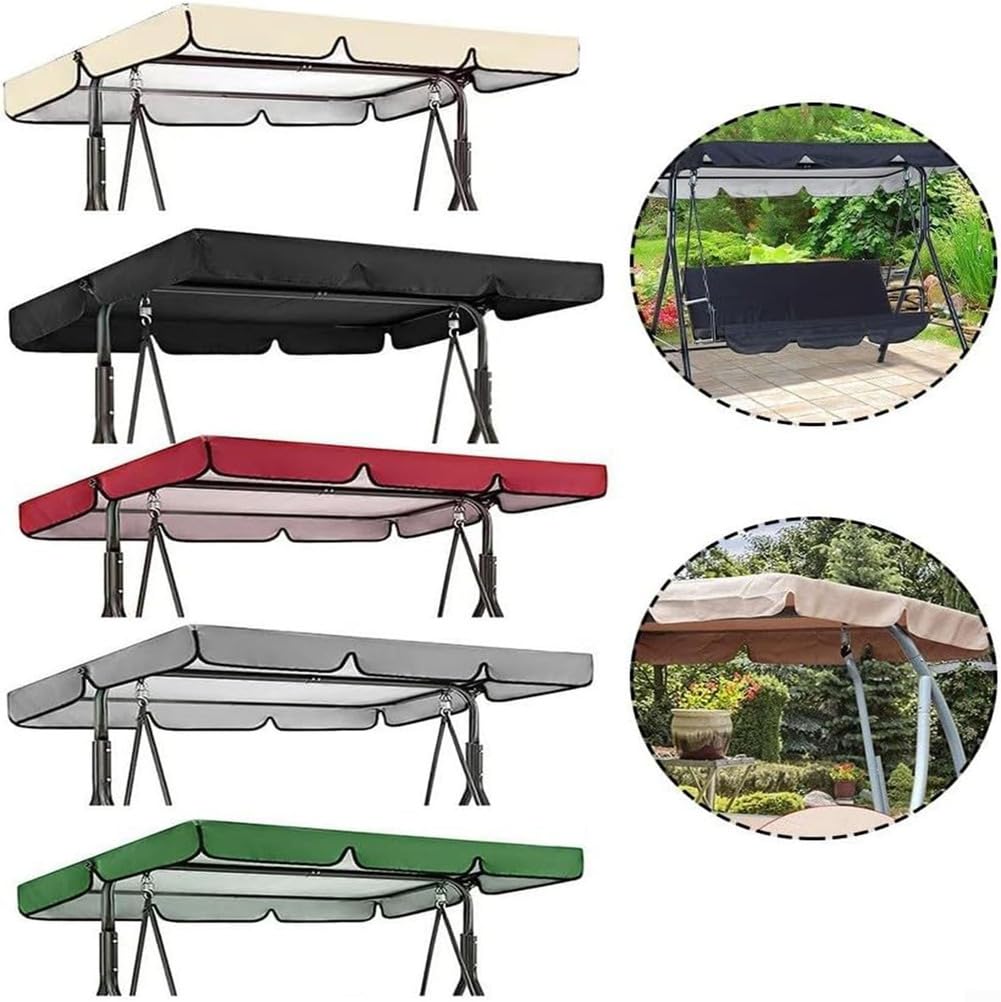 Copertura di ricambio per dondolo da giardino, impermeabile, resistente ai raggi UV, per patio e giardino, adatta a 210 x 145 x 18 cm, protezione resistente alle intemperie