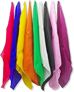 Magic Silk Handkerchief Magicians Scarves Magic Tricks Colorful Silk Scarf Stage Props Magician Accessories ,5PCS (30X30CM)