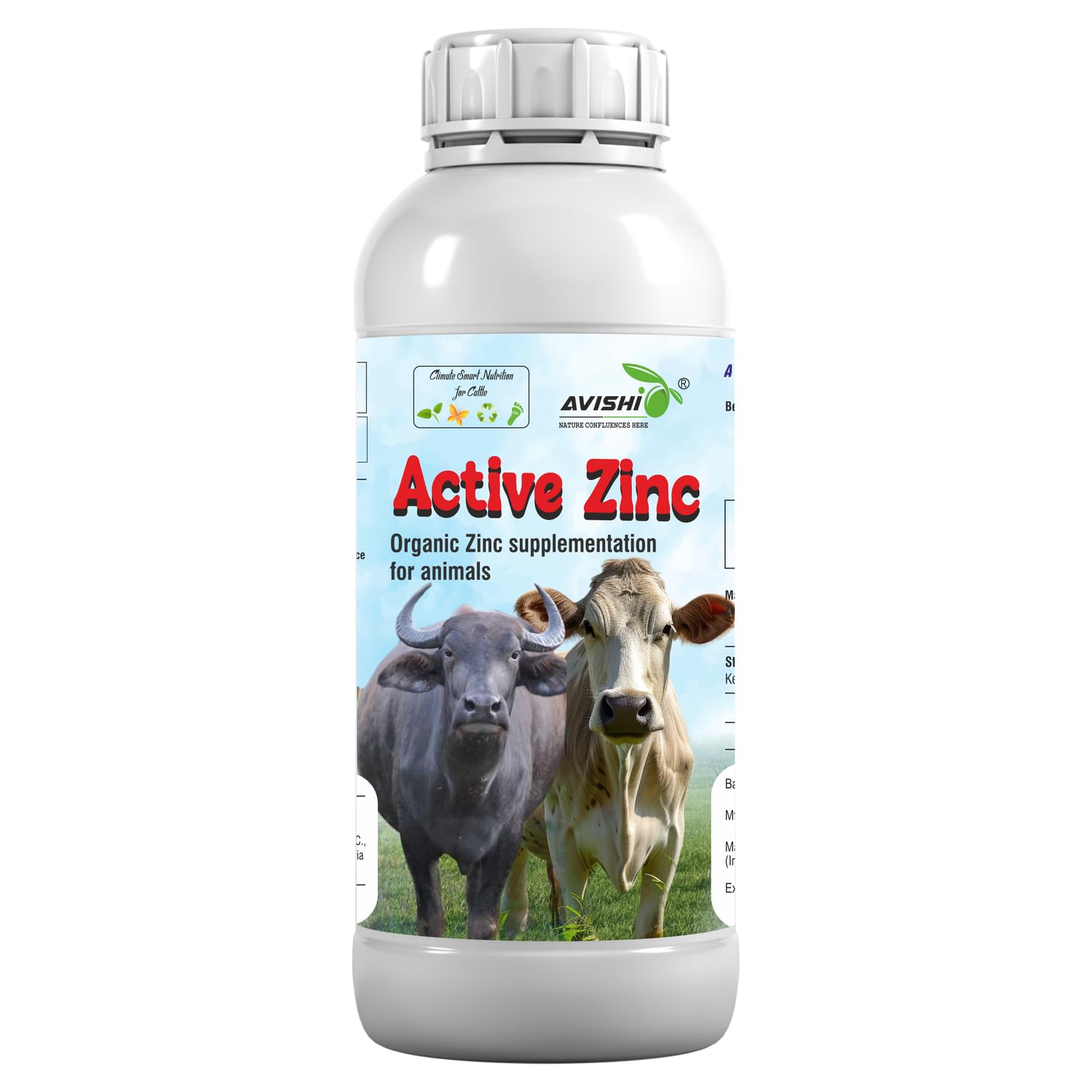 Avishi Active Zinc for Cattle 250ml- Organic Bioavailable Zinc Supplement for Healthier, Stronger Animals | Supports Skin, Hoof, Coat, Immunity & Fertility in Cow, Buffalo, Dairy Cattle Livestock-image-9