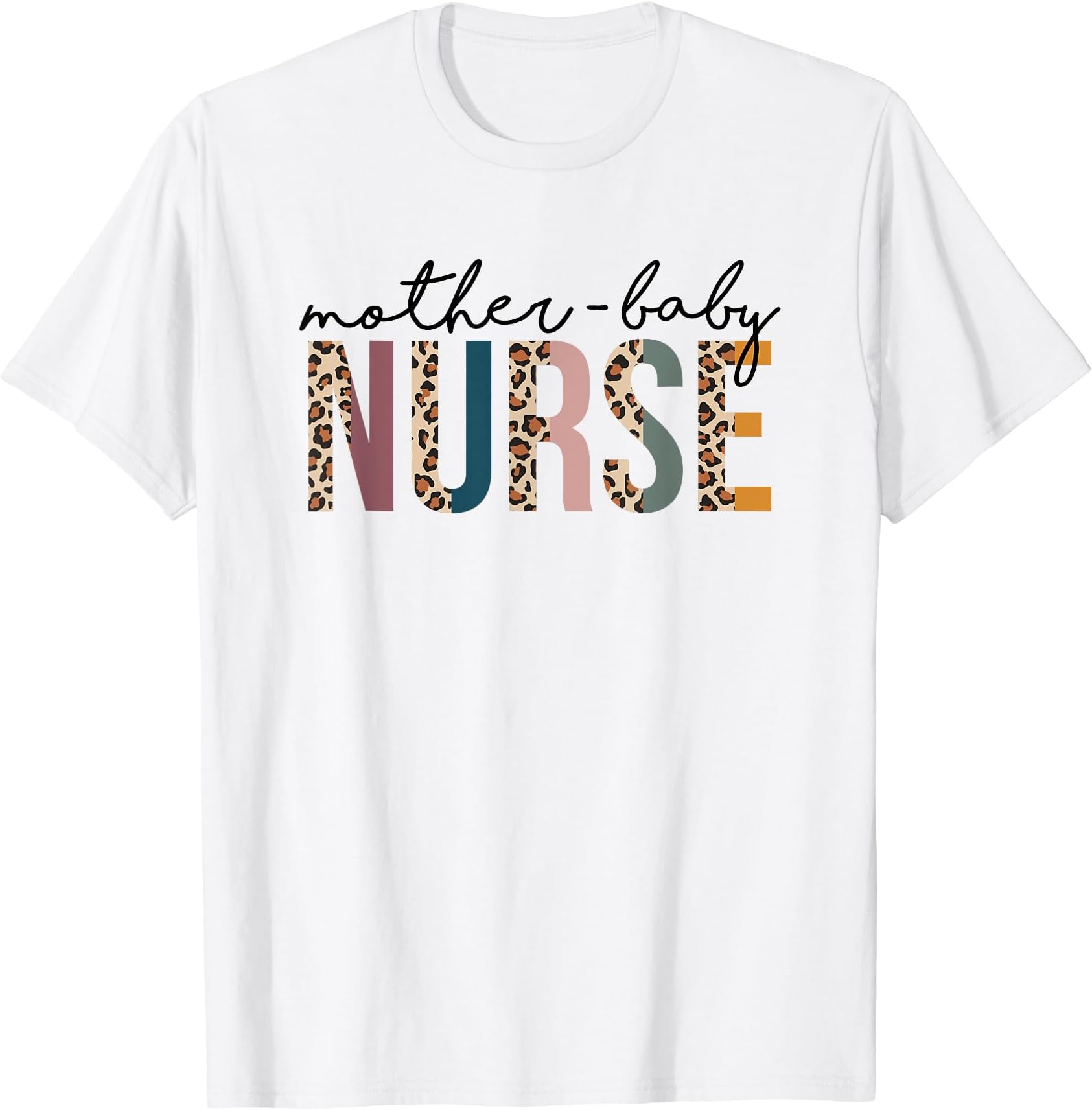 Aurlex TeesMother Baby Nurse Colorful Leopard / Cheetah Print T-Shirt