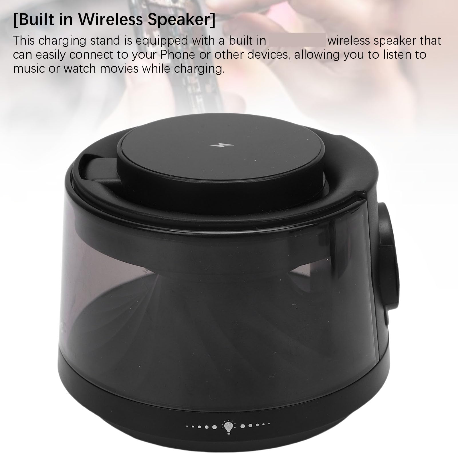 Tangxi Caricatore Wireless da 3 su 1, Supporto per Carico Rapido Magnetico Bluetooth Touch Night Light Cargeing Rapido, per Camera da Letto, Corridoio