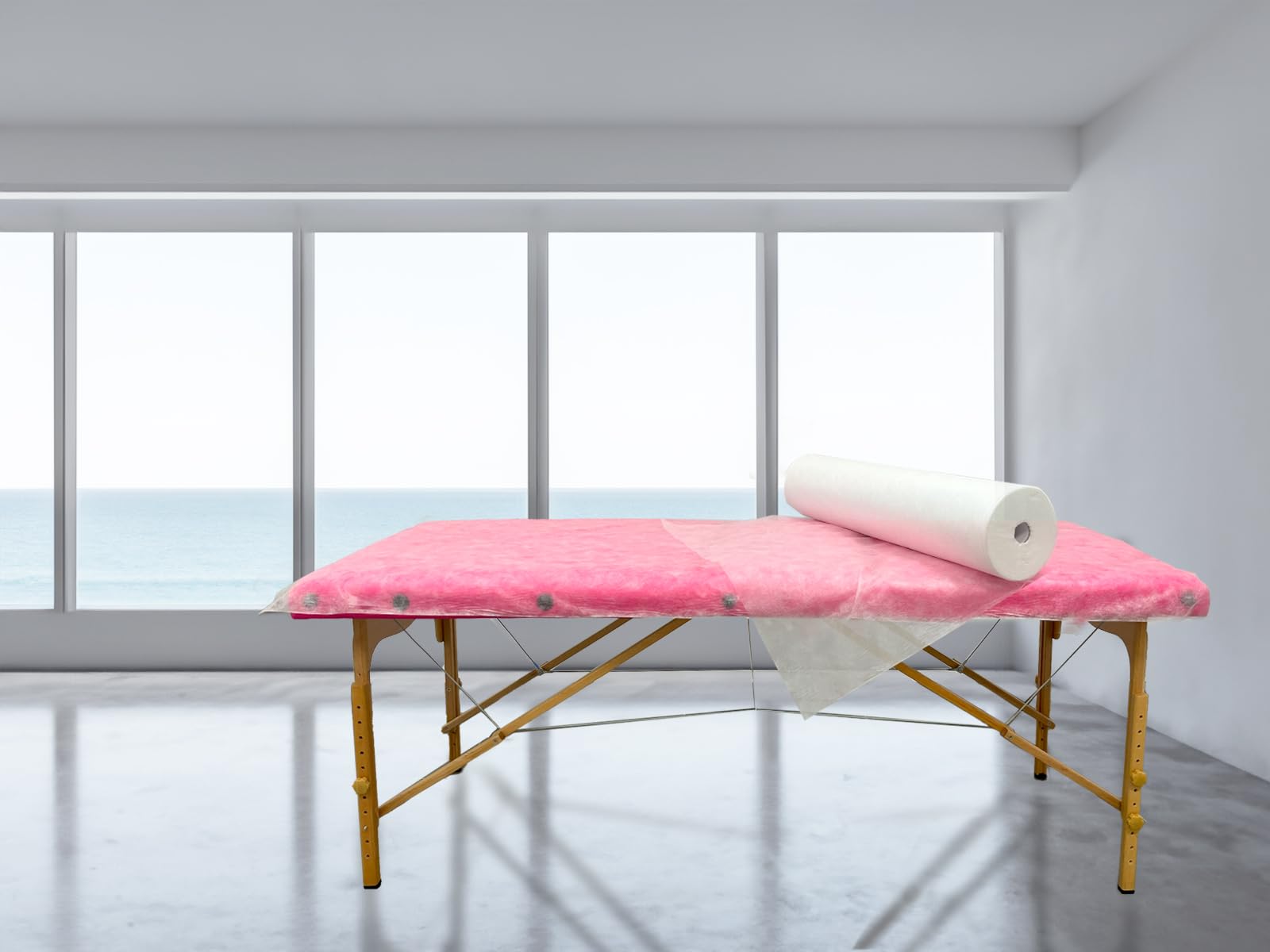 WELLCORE - Sábanas Desechables en Rollo | Precorte de 192 x 80 cm | Papel de Camilla Eco 31g/m2 | 59m de Largo | 80 cm de Ancho | Gramaje 18g, Blanco