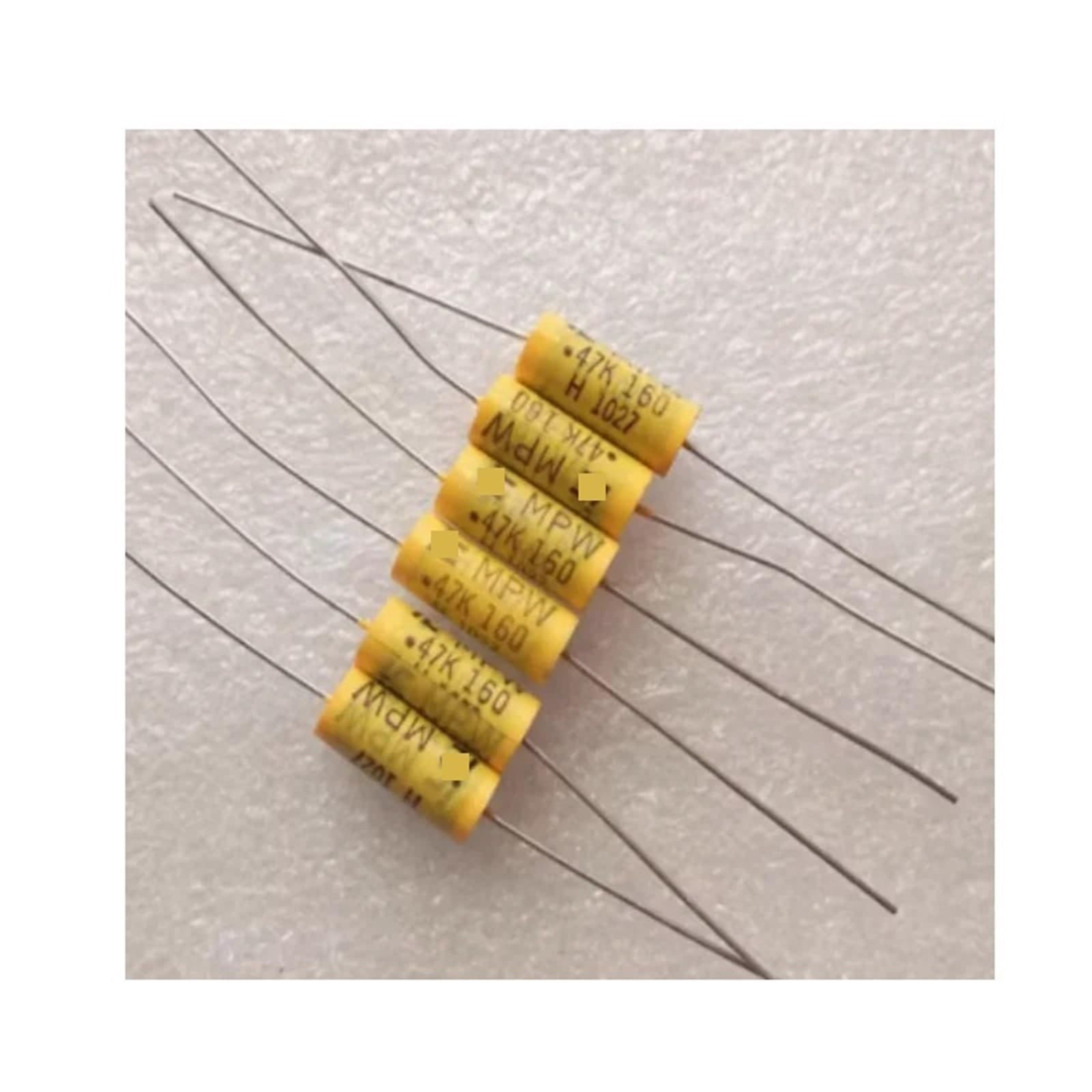 Condensateur film 0.47uF 160V 474K axial pour réparation filtre haut-parleur et ampli - 10 unités
