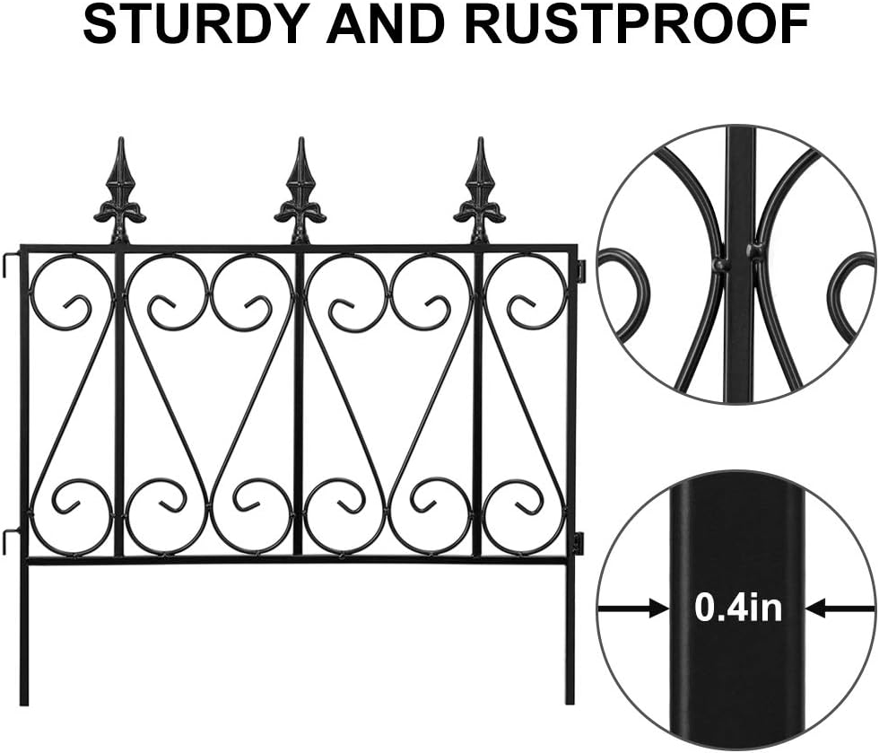 Buy Amagabeli Garden Fence Rustproof Metal Wire Fencing 24inx10ft Outdoor Landscape Decorative Border Edge Section Edging Decor Picket Black Folding Wire Patio Fences Flower Bed Animal Dogs Barrier Fc03 Online In Usa Buy Amagabeli Garden Fence Rustproof Metal Wire Fencing 24inx10ft Outdoor Landscape Decorative Border Edge Section Edging Decor Picket Black Folding Wire Patio Fences Flower Bed Animal Dogs Barrier Fc03 Online In Usa