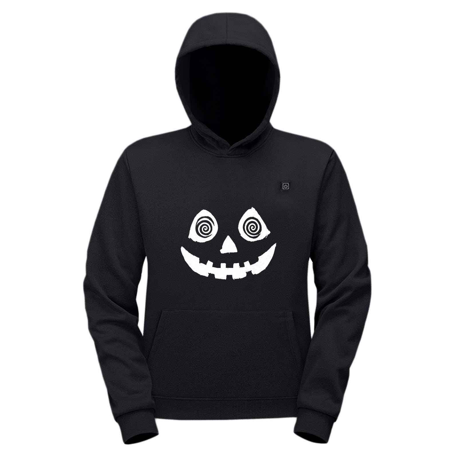 Beheizbare Hoodie Kinder Halloween Sweatshirt Beheizte Kapuzenpullover