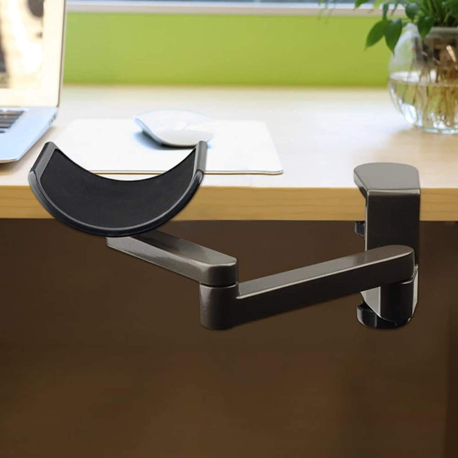 Reposamuñecas,Ordenador Apoyabrazos para,ergonómico Brazo Articulado Soporte Aleación De Aluminio Ordenador Apoyabrazos, Long Arm Soporte, Flexible Y Libremente Ajustable(Gris)
