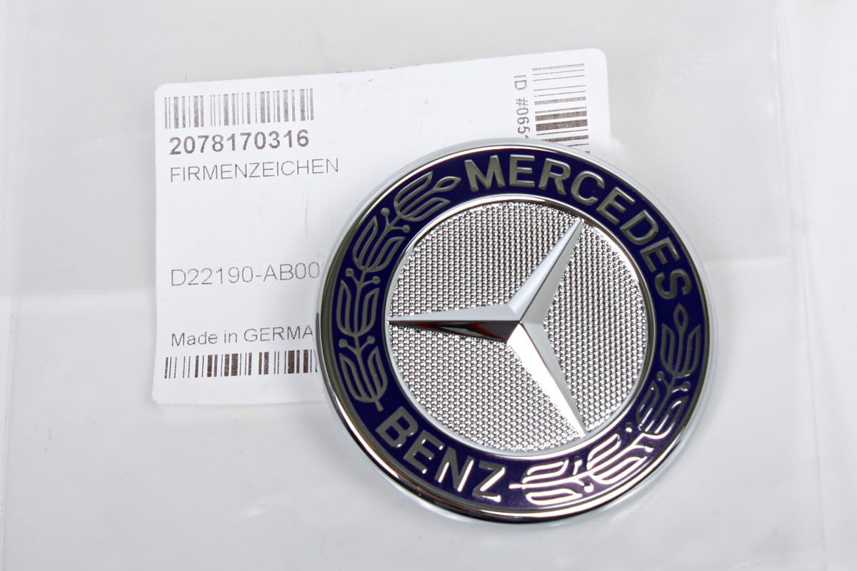 Genuine Mercedes-Benz OEM Hood Emblem For C, E, S-Class (W203, W204, W220, W221, W211) - Part #A2048170616, Made In Germany