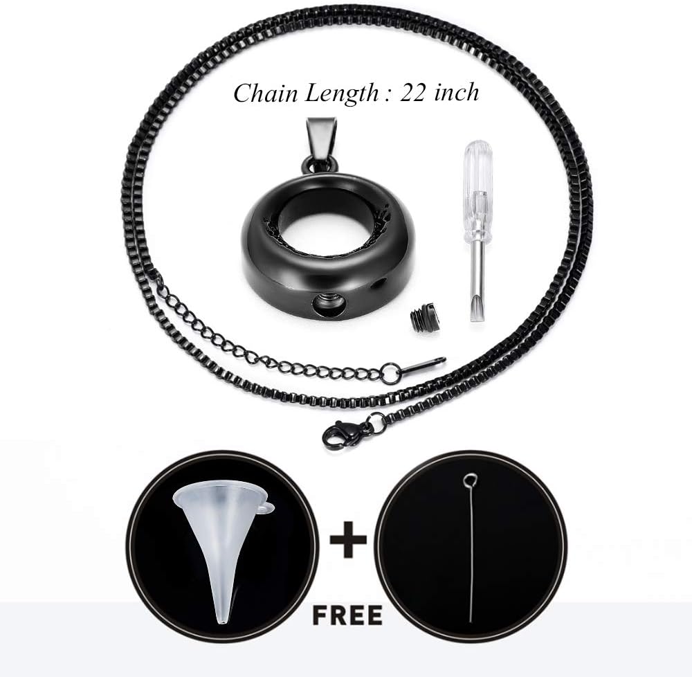XSMZB Circle of Life Urn Necklace for Ashes Stainless Steel Eternity Keepsake Memorial Cremation Jewelry for Ashes Pendant Locket - Image 7