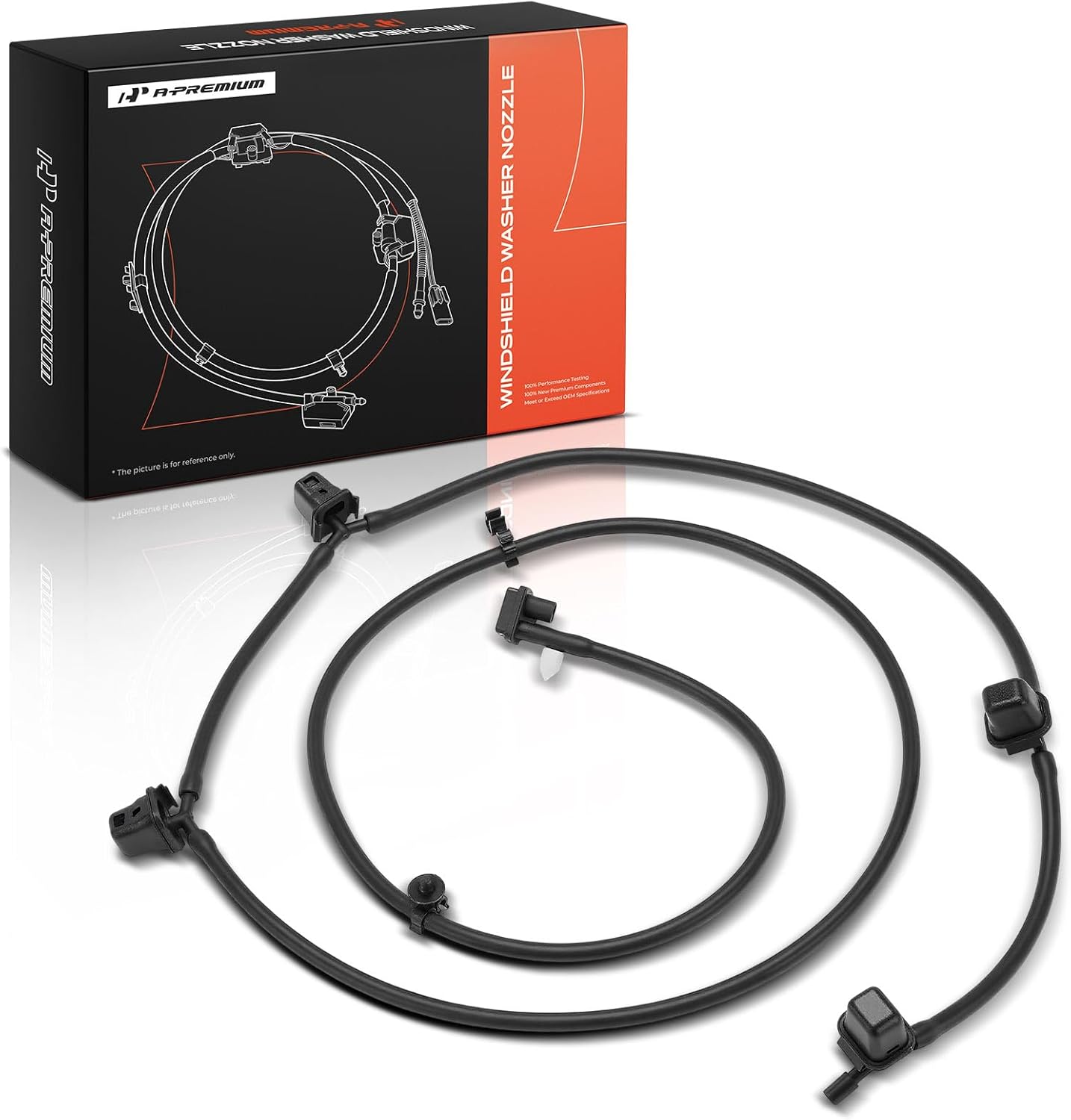 A-Premium Front Windshield Washer Nozzle Compatible with Mercedes-Benz GLE300d, GLE350, GLE400, GLE400, GLE450 AMG, GLE550e, GLE63 AMG, ML250, ML350, ML400, ML550, GL350, GL450, GLS350d, GLS450