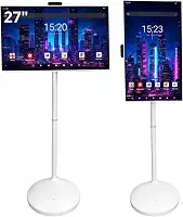 Monitor 27 Polegadas Touchsrcreen Full HD Com Pedestaal Para Apresentações Reuniões Quiosques Tela Interativa com Conexão sem Fio Wi-Fi Bluetooth e Possui Controle de Voz