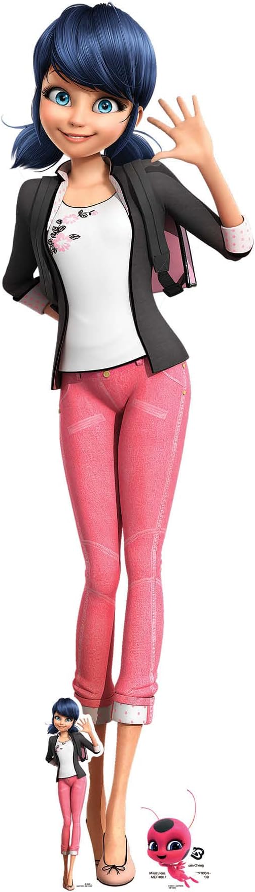 Star Cutouts SC4044 Marinette Dupain-Cheng - Miraculous Tales of Ladybug & Cat Noir - Anime Lifesize Cardboard Cutout With Free Mini Kwami