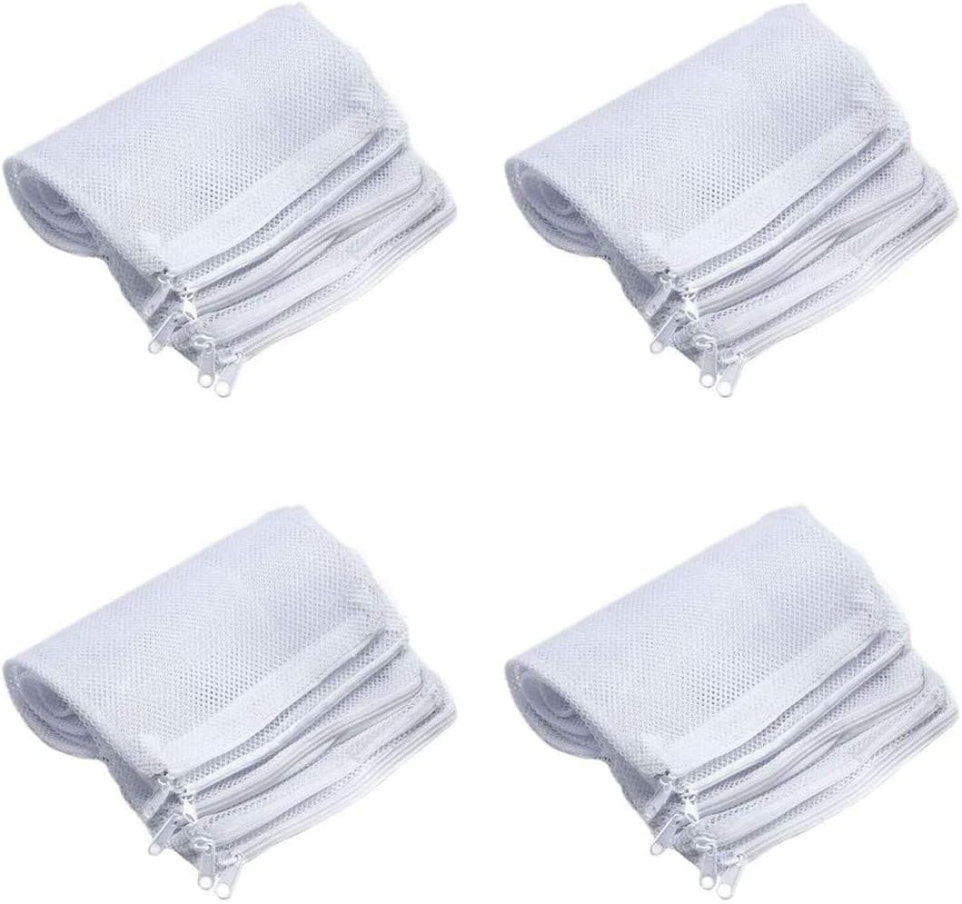 Aquarium Filter Bags Media Mesh Filter Bags with Zipper Reusable Nylon Zipper Bags for Fish Tank Activated Carbon,Charcoal,Bio Balls…