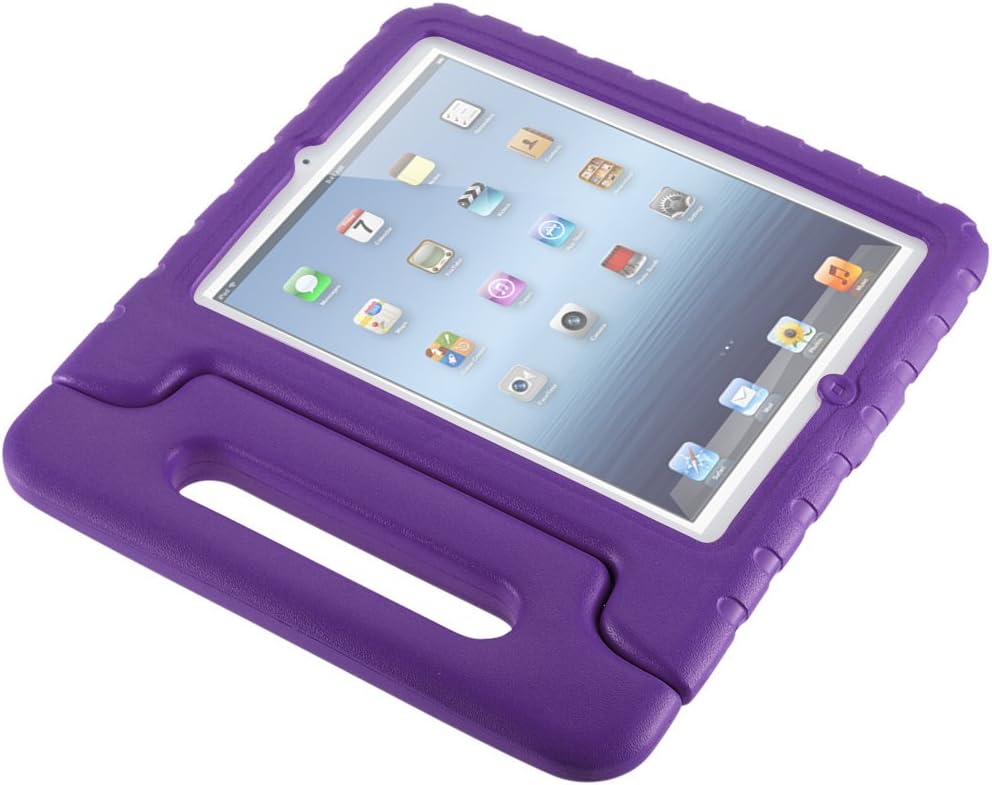 i-Blason iPad Air 2 Case, Apple iPad Air 2 Case for Kids [ArmorBox KIDO Series] Light Weight Super Protection Convertable Stand Cover for iPad Air 2nd Generation 2014 Release (iPad Air 2, Purple)