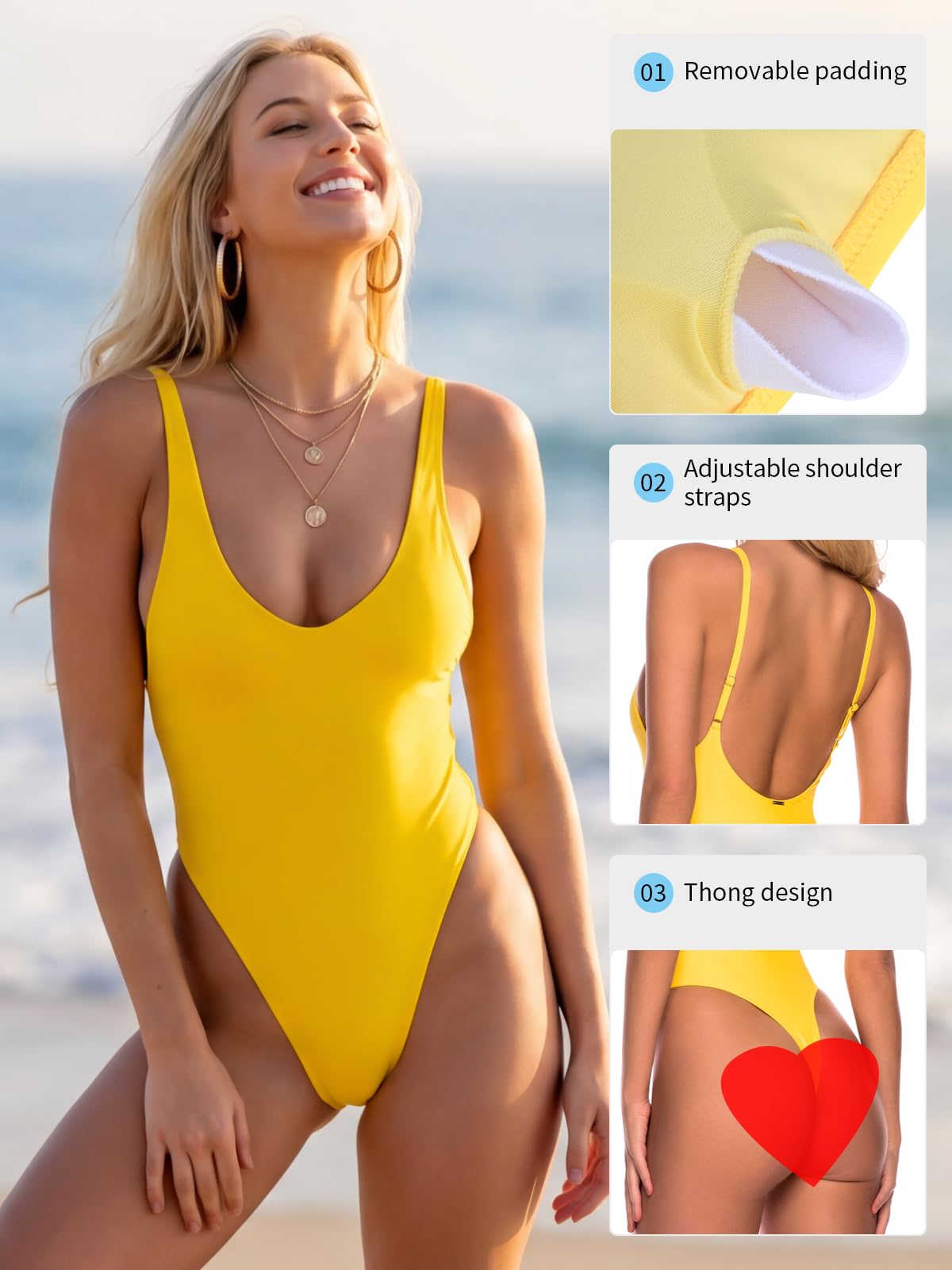 RELLECIGA Damen Plunge Badeanzug