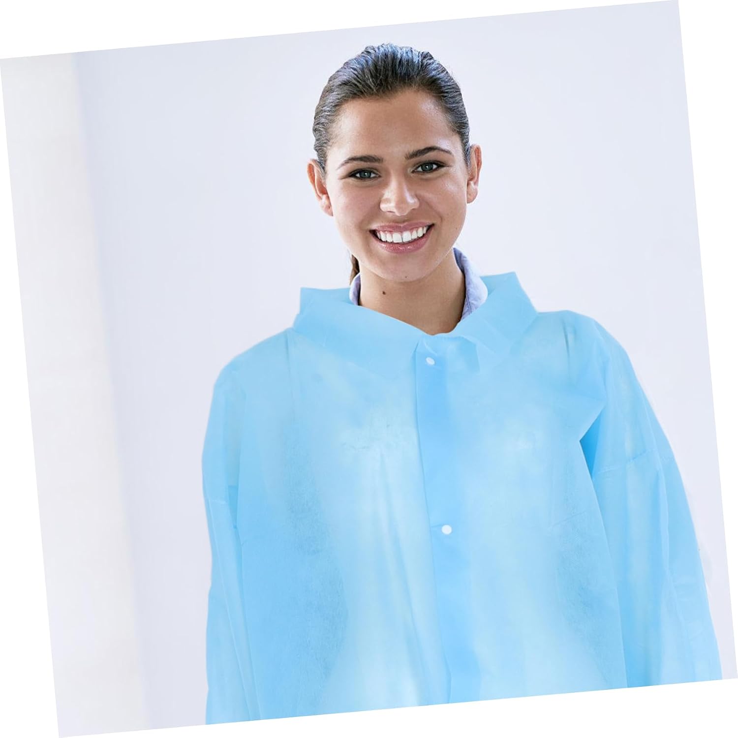 LIFKOME 10 Pack Disposable Lab Coats 3xl Unisex Protective Suits Breathable Non-woven Work Garments