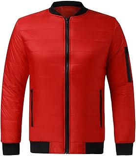 Gefomuofe Men's Winter Jacket Quilted Jacket Windproof Transition Jacket Regular Fit Jacket Men's Coat Functional Jacket Softshell Jacket Quilted Jacket Lined Men's Coat for Hiking Camping Travel