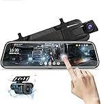 10'' Mirror Dash Cam Night Vision 1080P FHD Full Touch Sc...