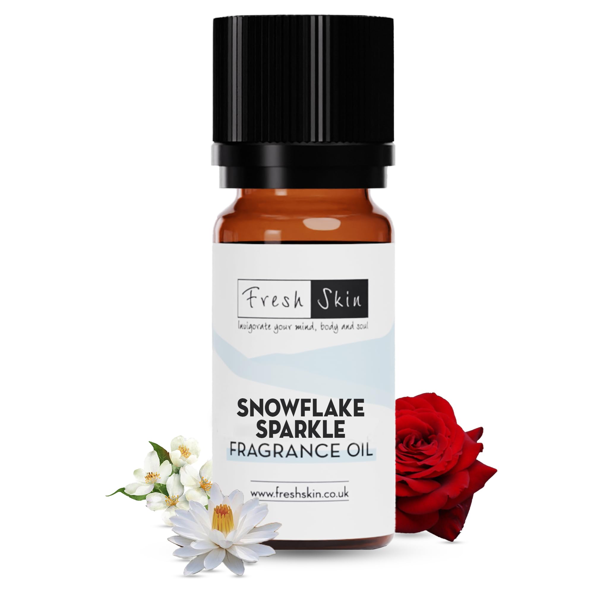 Snowflake Sparkle 10ml Fragrance Oil Multi Listing - Freshskin Fragrance Oils - Candles, Bath Bombs, Soap Making & Wax Melts - Cosmetic Grade - A Rich, Complex, & Long Lasting Scent!