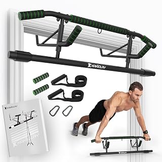 New Upgrade Pull Up Bar for Doorway - Foldable Design & Space-Saving, Upto 440 Lbs Capacity, No Screwing or Slipping - USA Original Patent, Designed, Shipped, Warranty - Amazon product rated Grade B