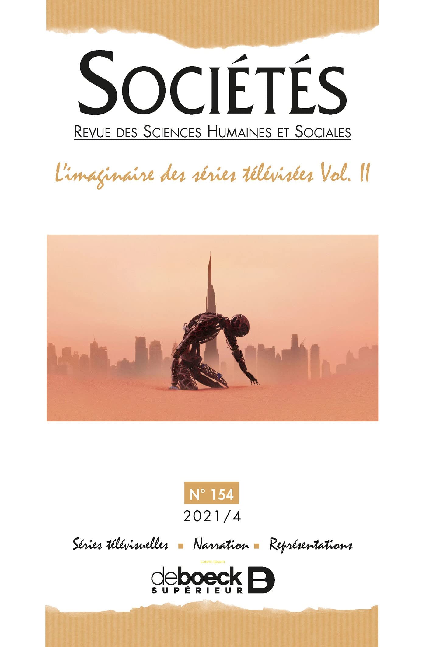 Sociétés: L'imaginaire des séries télévisées Vol. II livre sociologie culture pop