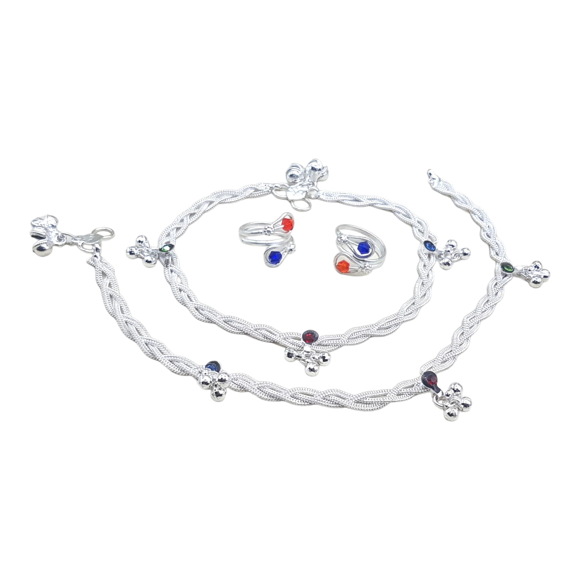 New Design Chain Linked Anklet With Pair Of Stylish Midi Toe Ring (Pack of 2)-image-22