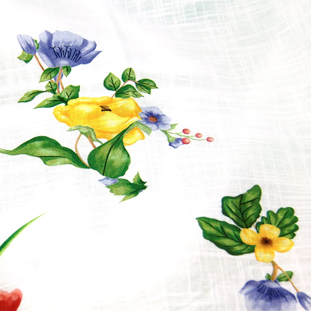 The Royal Family - tovaglia rettangolare per la festività pasquali Spring Easter, bordi azzurri su sfondo bianco, 140x300cm