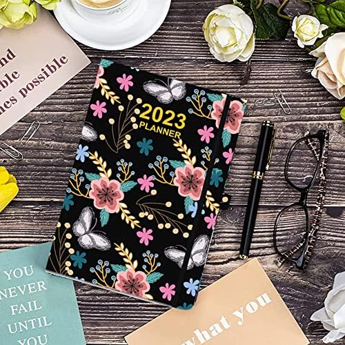 Nitukany 2023 Diary A5 Page a Day Hourly planners with Monthly Tabs, Appointment Book Yearly Calender,Pen Loop,Bookmarks,Hard Cover and Inner Pocket, 6.1''x8.3''