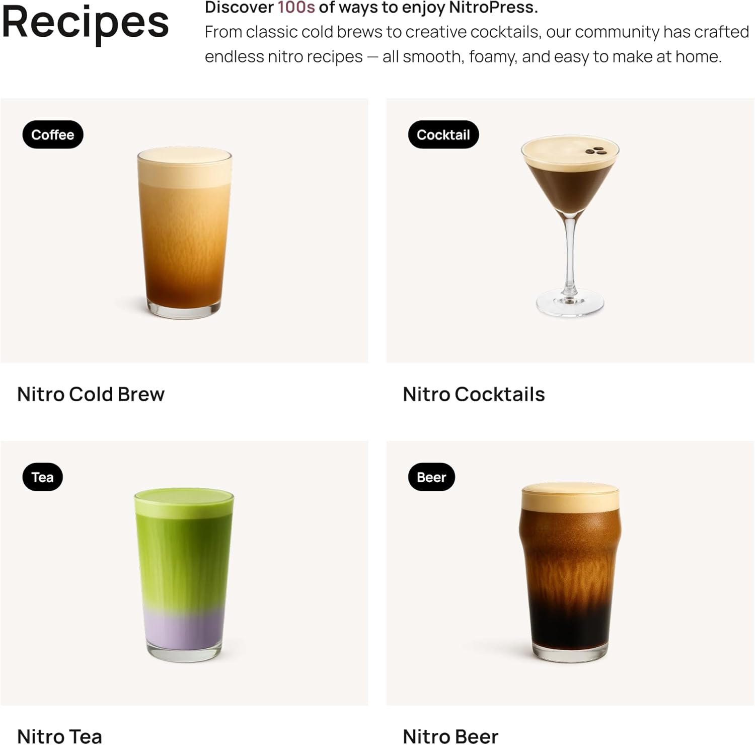 NitroPress Pro Electric Nitro Cold Brew Coffee & Cocktail Maker Machine, Air-Powered Nitro Coffee Maker & Nitrogen Infuser, Coffee Matcha Cocktails & Drinks Stainless Steel Home Bar Beverage System