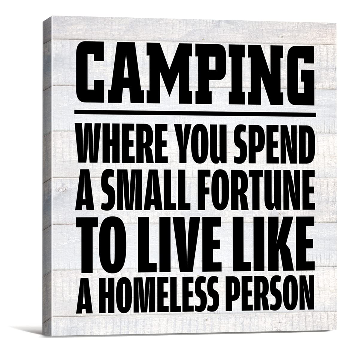 Rustic Camping Farmhouse Canvas Print Wall Art Decor Camping Where You Spend a Small Fortune Sign Painting Poster Plaque Rustic Home Decoration (8 X 8 inch, Framed)