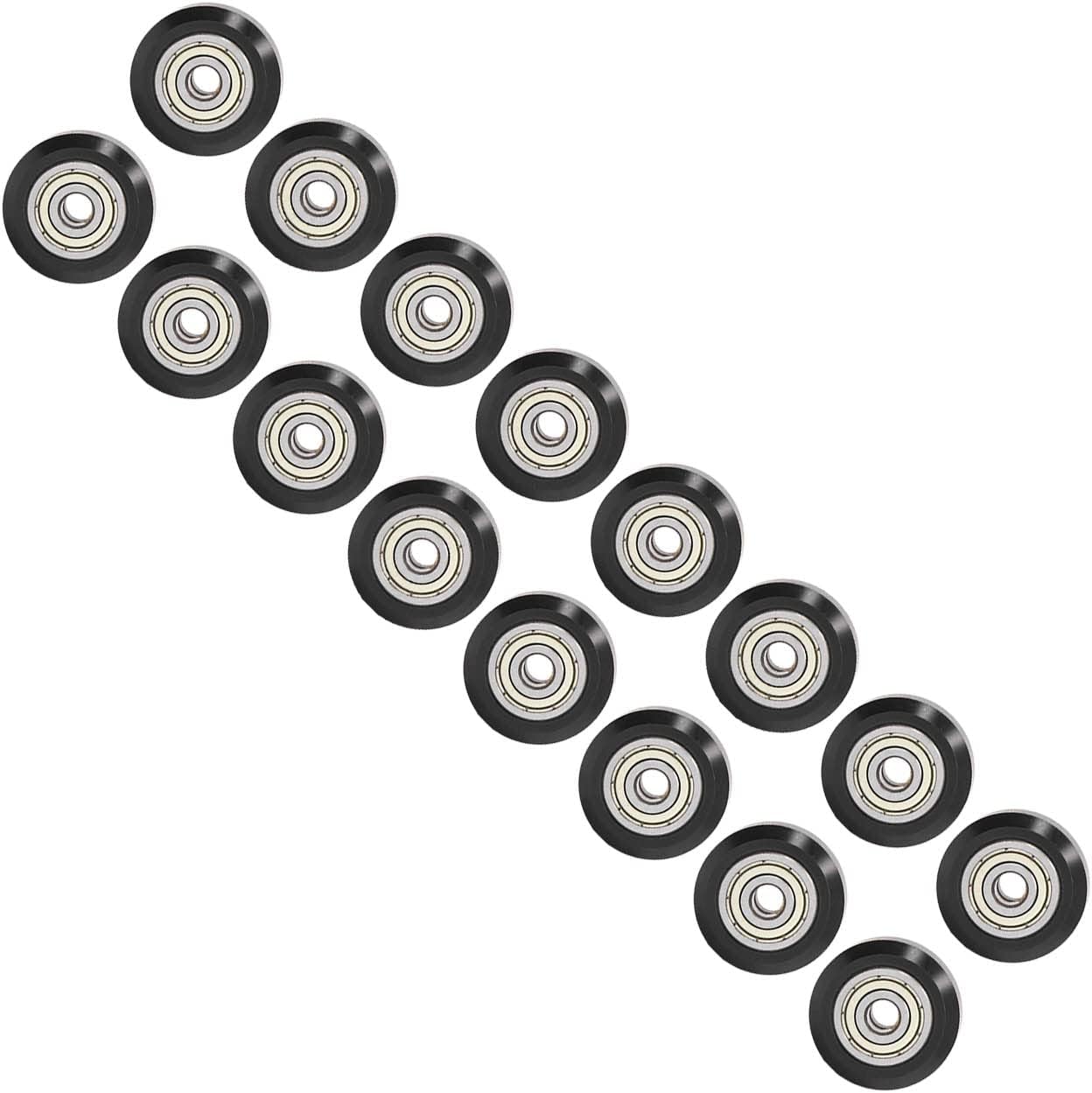 Pulley Wheel, 3D Printer Wheel No Noise 48PCS for Printing Shop (Black Pulley)