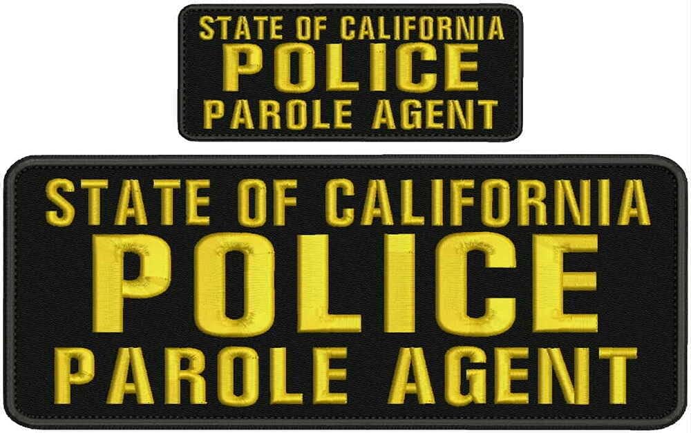 Embroidered Patch - Collectible for Costumes - State of California Police Parole Agent Embroidery Patch Gold for Cosplay, Display