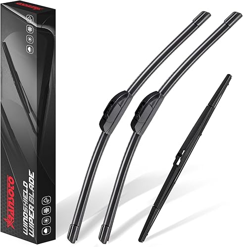 RANSOTO Limpiaparabrisas delantero de 26 + 16 pulgadas con limpiaparabrisas trasero de 12 pulgadas compatible con Toyota Sienna 2011-2020