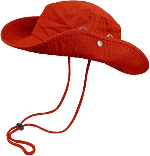 Miniatura 7 de Sombreros de pescador con cuerda de ala ancha para senderismo, pesca, protección solar UV, safari, unisex