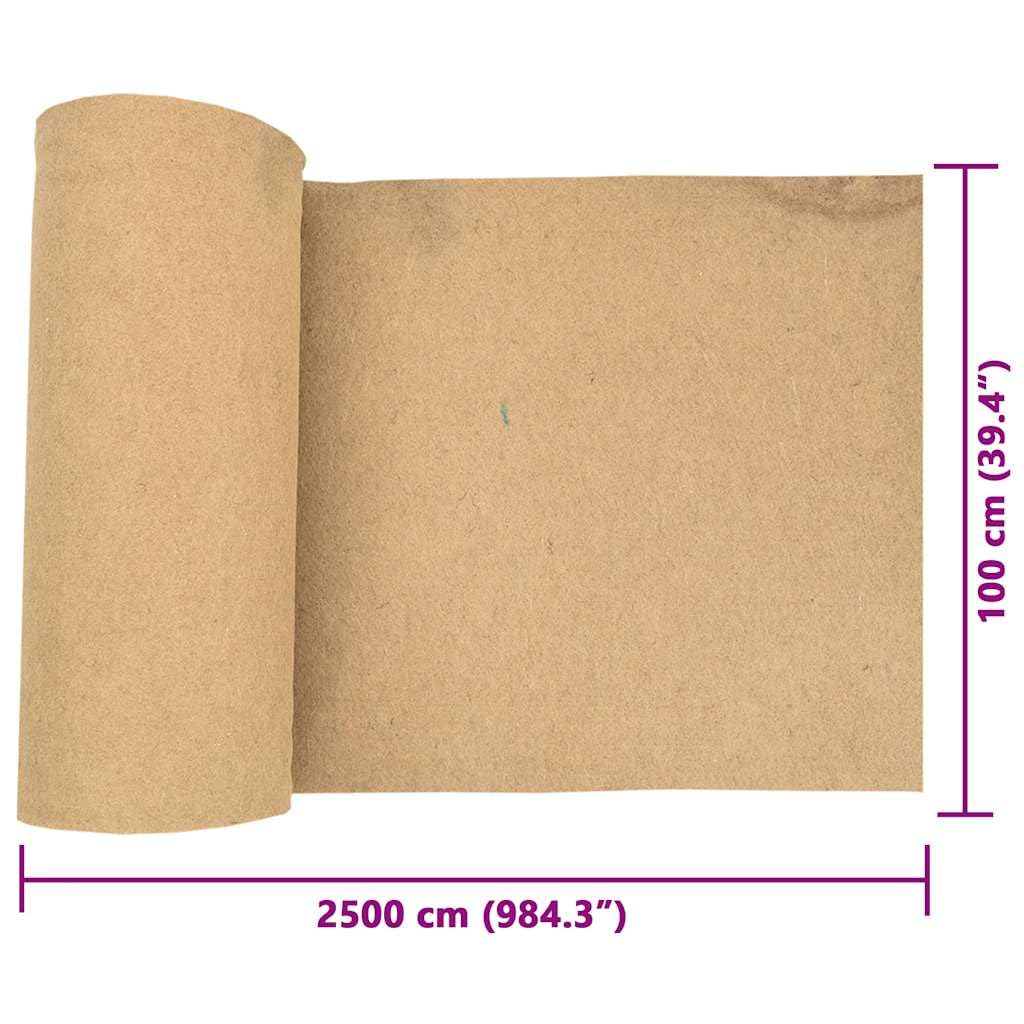 Esterilla para roedores de cáñamo, 1 x 25 m, 5 mm de grosor, se puede cortar y retiene la humedad para suelo de jaula, cama higiénica para conejos, cobayas, hámsters, caja de transporte