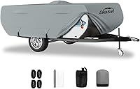 Vista 1 de Cubierta desplegable para cámper de 8 a 10 pies, 7 capas impermeable, cubierta de remolque plegable anti-UV, cubierta de caravana para autocaravana