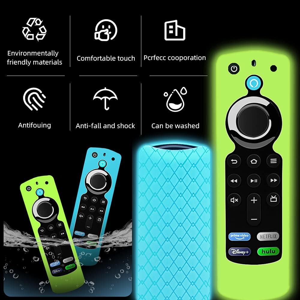 2 Pack for Fire Stick Remote Cover Case,for Fire Stick Remote (3rd Gen)Remote Controls with fire stick cover,Remote Control Protection Silicone for Fire tv Remote Cover,Shockproof Fire tv Remote Case